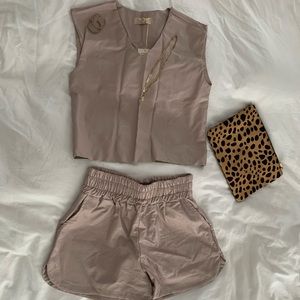 Handmade Italian leather 2 piece set. Never worn!